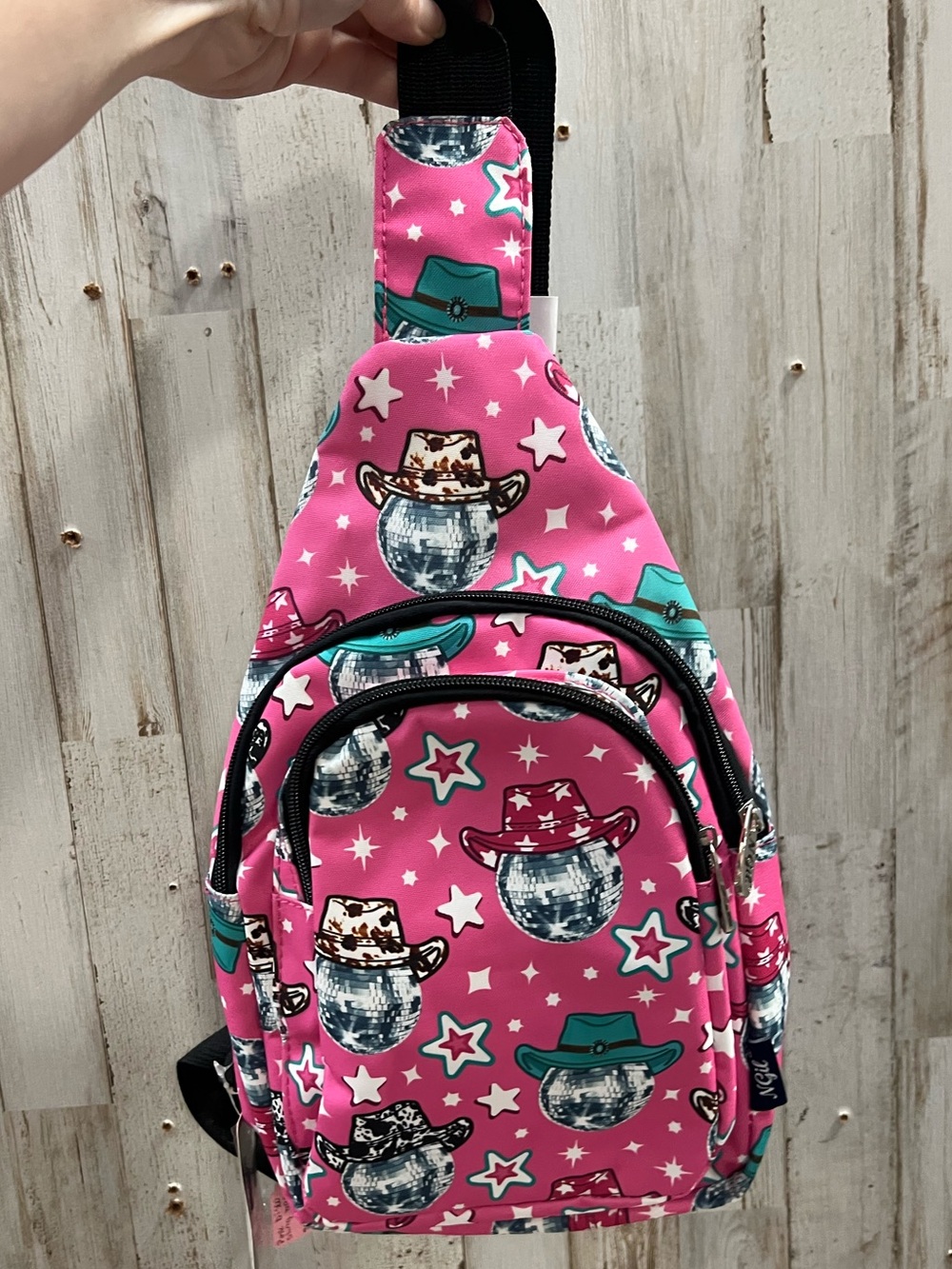 Pink Disco Cowgirl Sling Bag